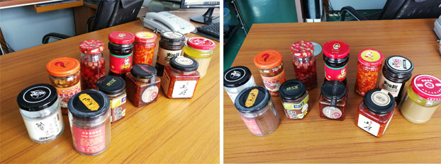 小型辣椒醬灌裝機樣品