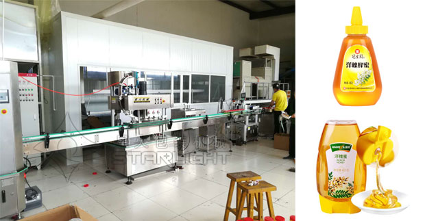 星火芝麻醬自動灌裝機設(shè)備及樣品展示