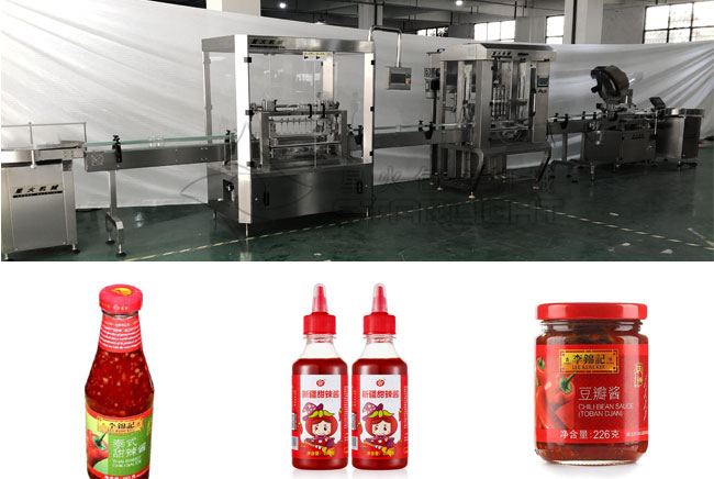 全套甜辣醬灌裝機(jī)生產(chǎn)線設(shè)備樣品